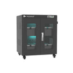 MetaNexusXR cabinet storing 20 VR viewers with integrated UV sterilization technology. | MetaNexusXR