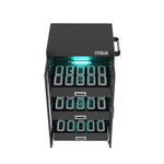 MetaNexusXR cabinet for 30 VR viewers, featuring integrated UV sterilization technology. | MetaNexusXR