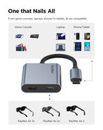 USB-C Charging Adapter for AR Glasses – 4K60 Video with 100 W Pass-Through – usb c charging adapter – photo 2 of 5