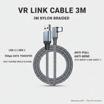 USB-A to Type-C 3m VR cable coiled — Metanexus XR