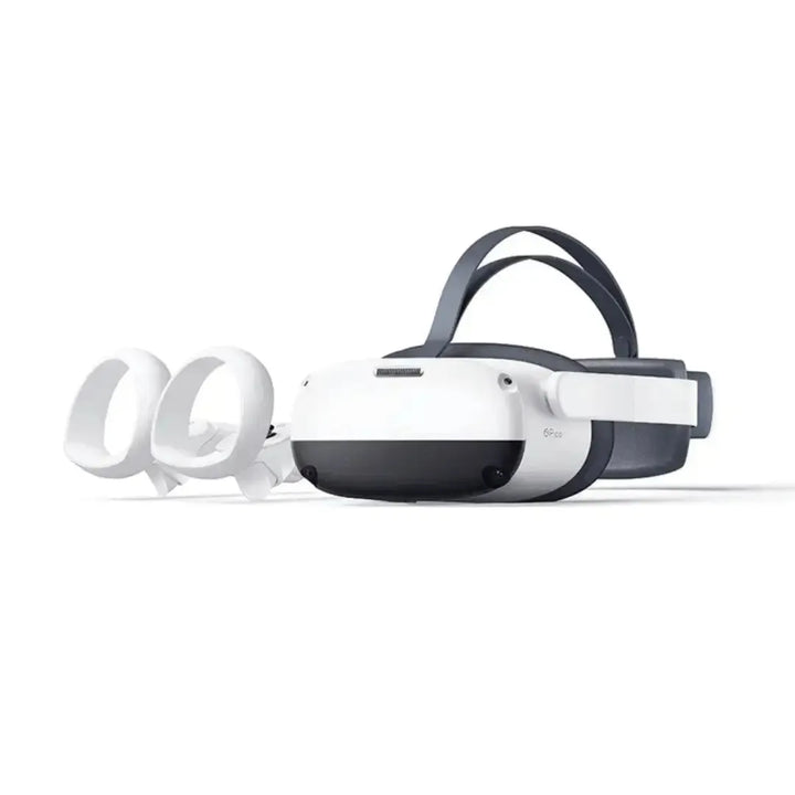 A refurbished Pico Neo 3 Link VR headset showcasing its sleek design and controllers.