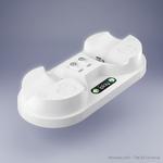 PS VR2 Sense controllers docked in the IPLAY charging station — Metanexus XR