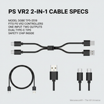 PS VR2 2-in-1 charging cable coiled compact — Metanexus XR