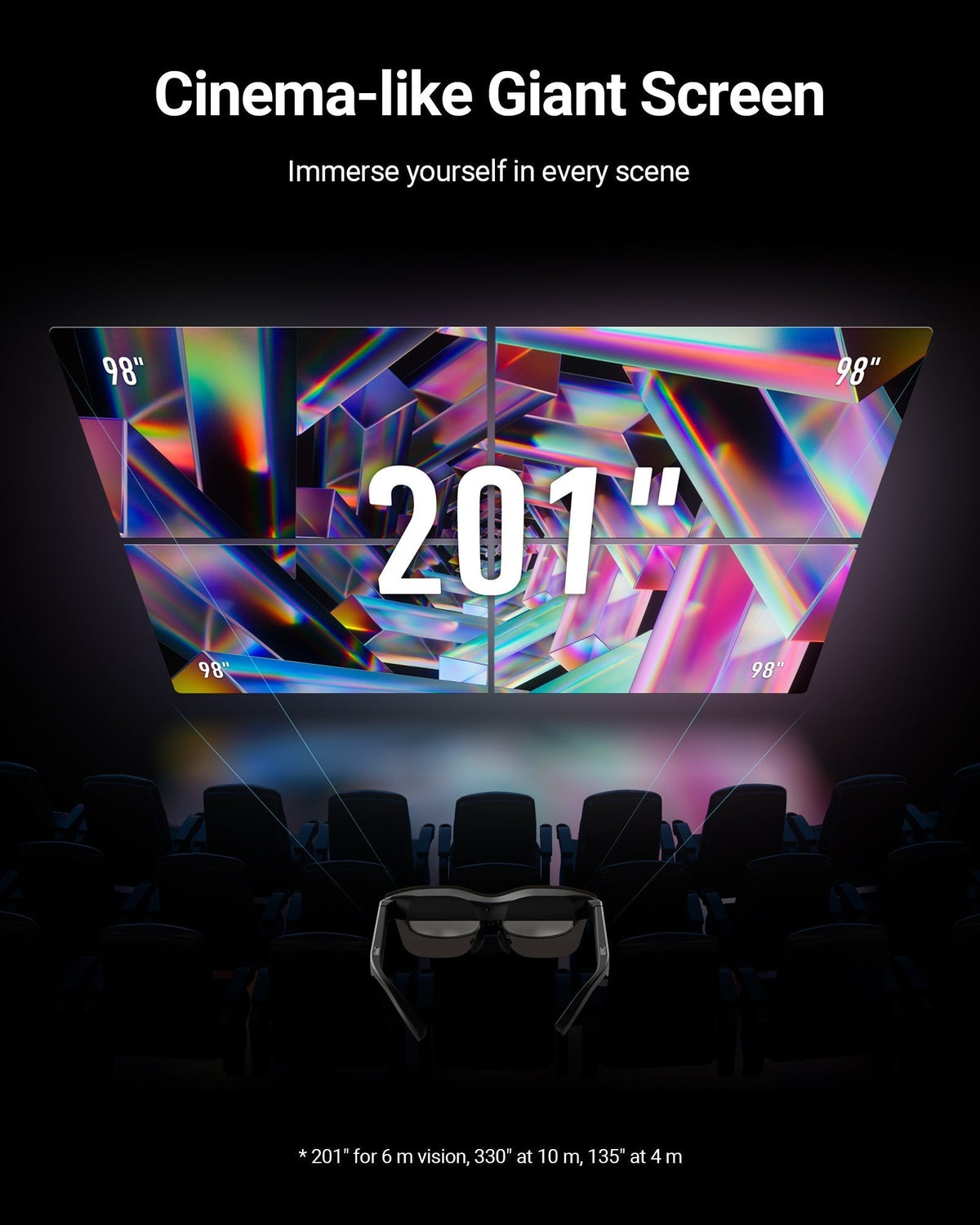 TV Glasses – 201" Sony Micro-OLED Screen with Quad-Speaker Audio, 120 Hz – tv glasses – photo 2 of 19