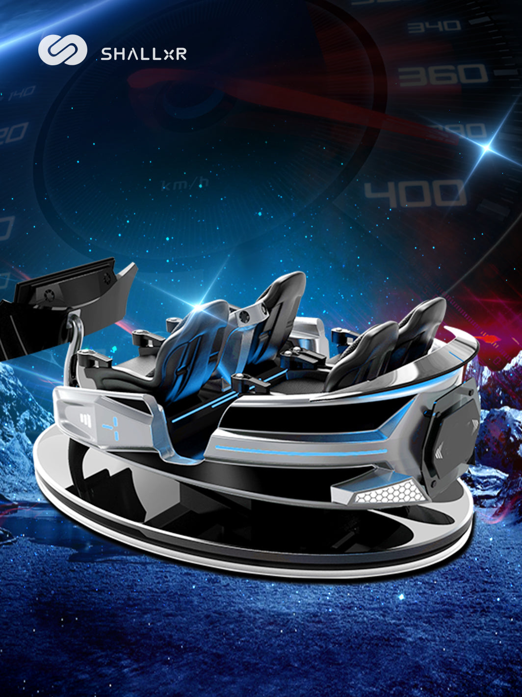 4 Seat VR Spaceship Ride – 3-Axis Platform, 43" Touch Control, Smoke Effects – 4 seat vr spaceship ride – photo 1 of 6