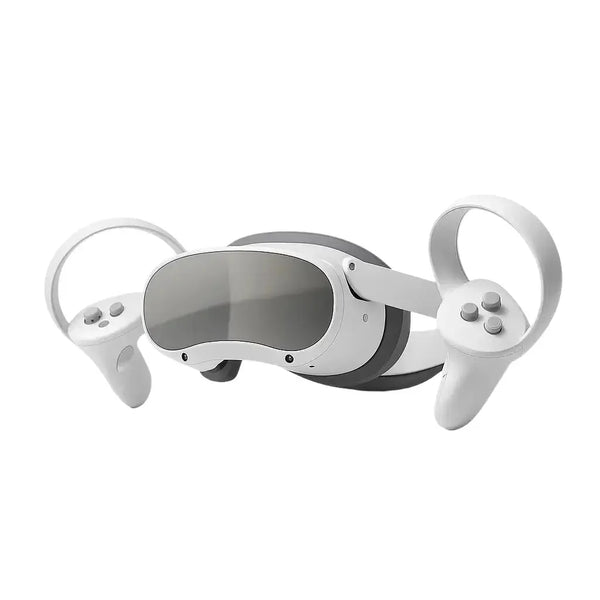 A close-up of the PICO 4 Enterprise VR Headset, highlighting its sleek design and front-facing cameras.