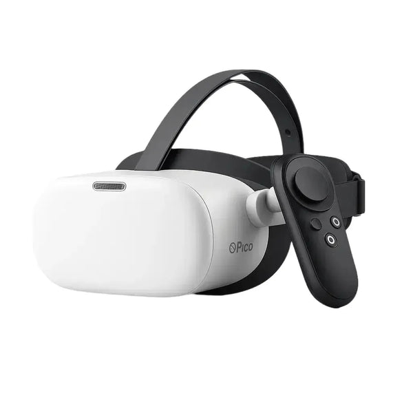A PICO G3 VR headset, showing its sleek, professional design.