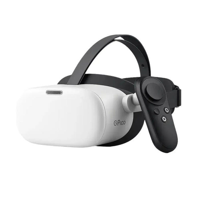 A PICO G3 VR headset, showing its sleek, professional design.