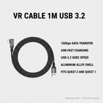 Aluminum alloy gold-plated connector on 1m VR fast charging cable — Metanexus XR