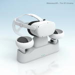 JYS Quest 2 charging dock with headset stand - front view, SKU C0010737A