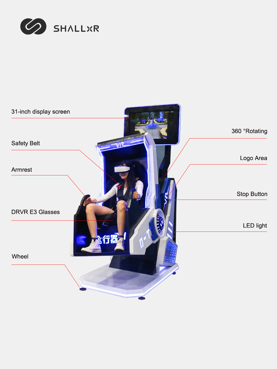 360 Degree VR Simulator – Single-Seat Spinning Coaster and Shooter – 360 degree vr simulator – photo 4 of 6