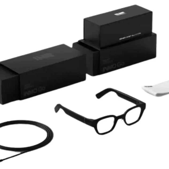 INMO Go AR Glasses with charging accessories and case included