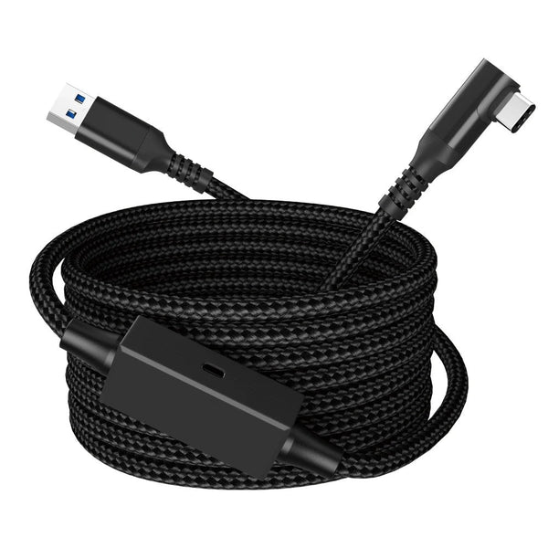 For Meta Quest 3 / PICO 4 VR Data Cable 5m USB to Type-C PC Link Streaming Fast Charging Cord with Amplifier TVCMALL
