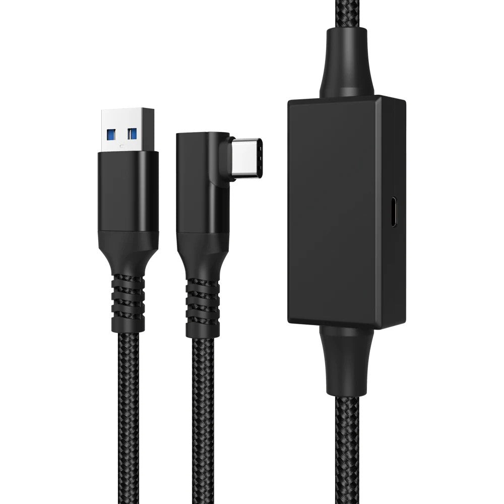For Meta Quest 3 / PICO 4 VR Data Cable 5m USB to Type-C PC Link Streaming Fast Charging Cord with Amplifier TVCMALL