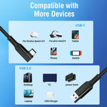 For Meta Quest 3 / PICO 4 VR Data Cable 5m USB to Type-C PC Link Streaming Fast Charging Cord with Amplifier TVCMALL