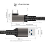 For Oculus Quest 1 / 2 0.5m USB-A to USB-C Cable 3A USB3.2 Gen2 Fast Charging Link Cable VR Headset 10Gbps Data Transfer Cord Metanexus XR