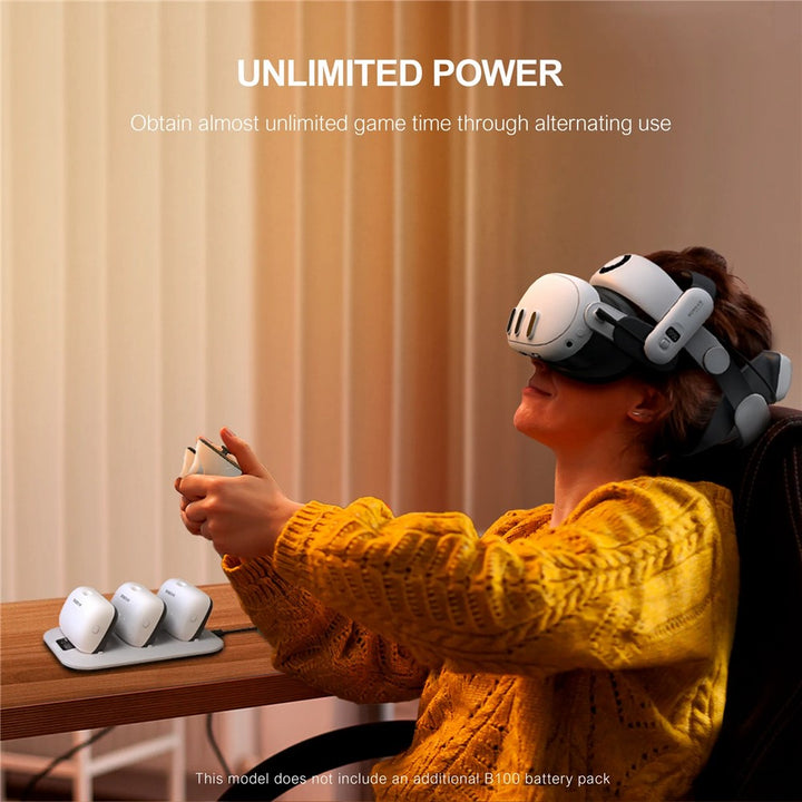 BOBOVR BD3 Charging Dock for 3x B100 Battery 30W Fast Charger Base Metanexus XR