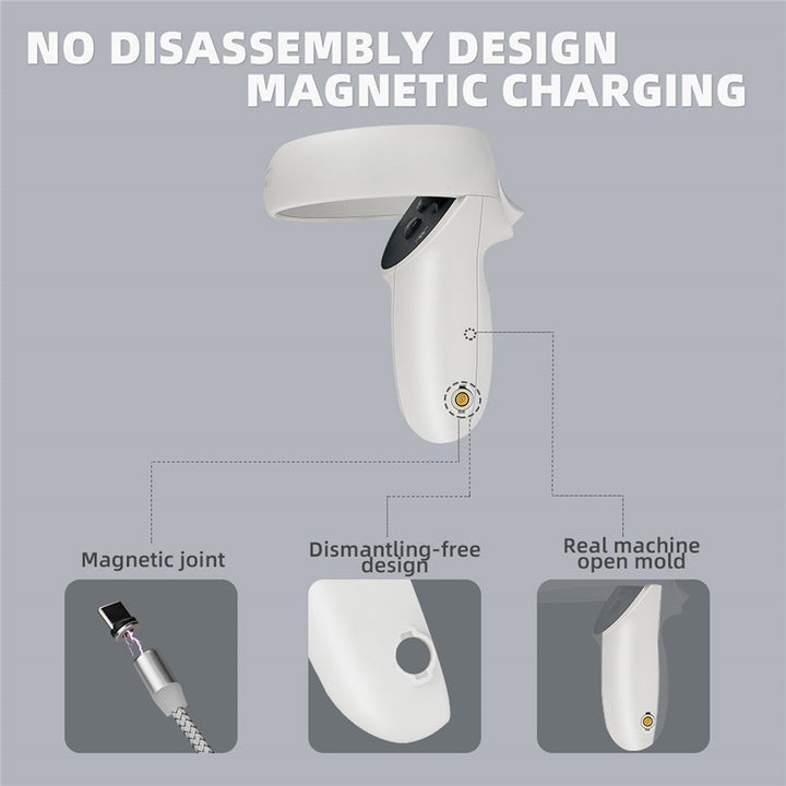 HIBLOKS OQC2101 Magnetic Charging Base Dock for Oculus Quest 2 VR Glasses Handles Metanexus XR