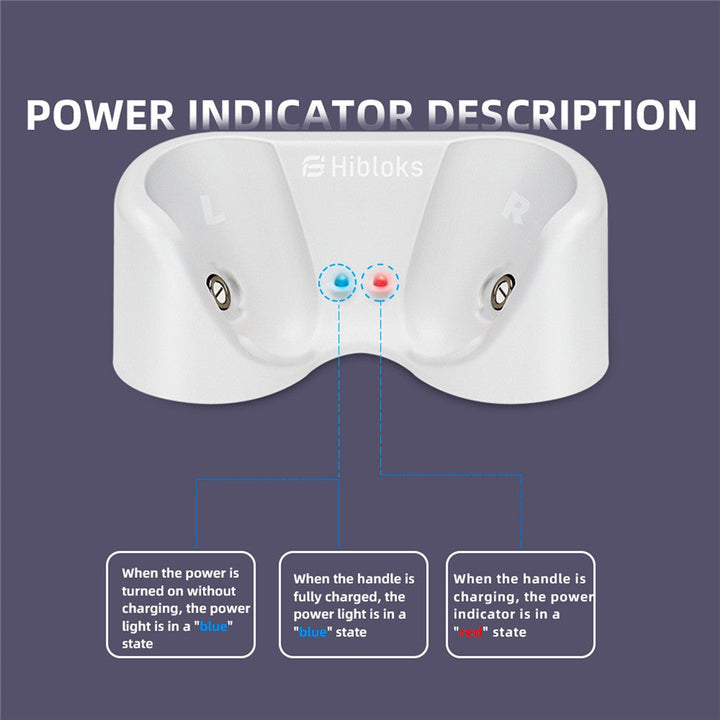 HIBLOKS OQC2101 Magnetic Charging Base Dock for Oculus Quest 2 VR Glasses Handles Metanexus XR