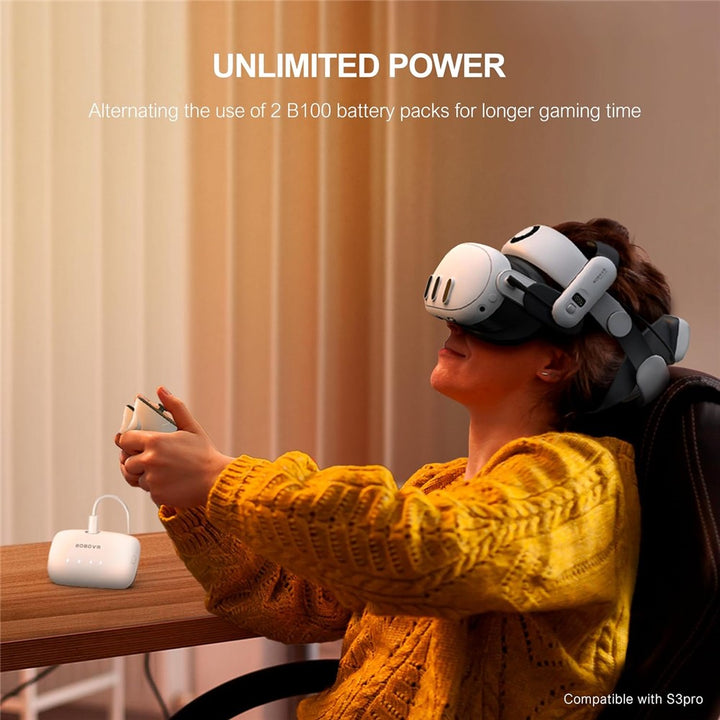 BOBOVR B100 For BOBOVR S3 Pro 10000mAh Replacement Battery VR Head Strap Accessory Metanexus XR