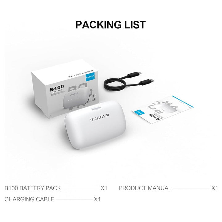 BOBOVR B100 For BOBOVR S3 Pro 10000mAh Replacement Battery VR Head Strap Accessory Metanexus XR