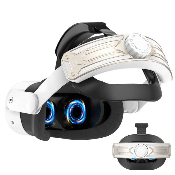 For Meta Quest 3S T2 Elite Head Strap ABS+Sponge Soft Cushion Adjustable Headband Metanexus XR
