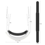 For Meta Quest 3S T2 Elite Head Strap ABS+Sponge Soft Cushion Adjustable Headband Metanexus XR