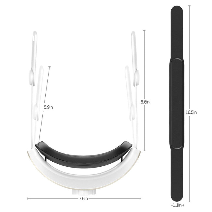 For Meta Quest 3S T2 Elite Head Strap ABS+Sponge Soft Cushion Adjustable Headband Metanexus XR
