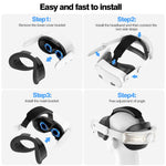 For Meta Quest 3S T2 Elite Head Strap ABS+Sponge Soft Cushion Adjustable Headband Metanexus XR