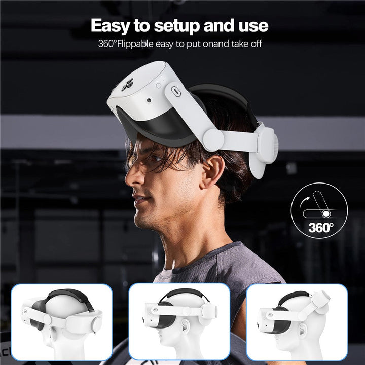 Head Strap for Meta Quest 3S Flippable Headband VR Headset Accessories Metanexus XR