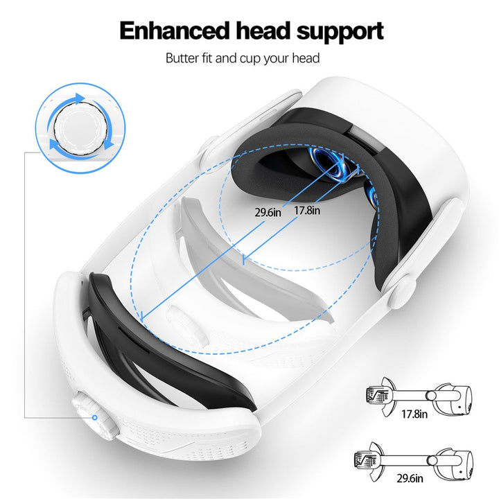 Head Strap for Meta Quest 3S Adjustable Headband VR Headset Accessories Metanexus XR