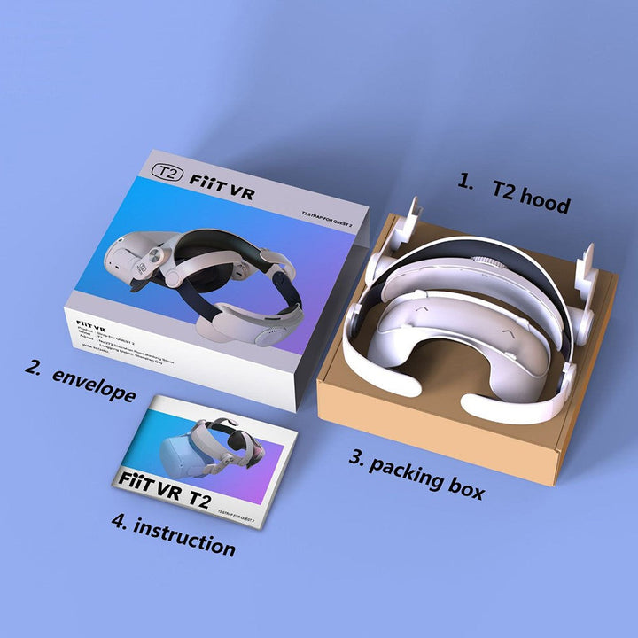 FIIT VR T2 Adjustable Headband Ergonomics Non-pressure Head Strap for Oculus Quest 2 Metanexus XR