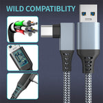 For Oculus Quest 2/1 Link Cable 3m USB 3.1 Type-C Data Line USB-A to Type-C Braided Cord Metanexus XR