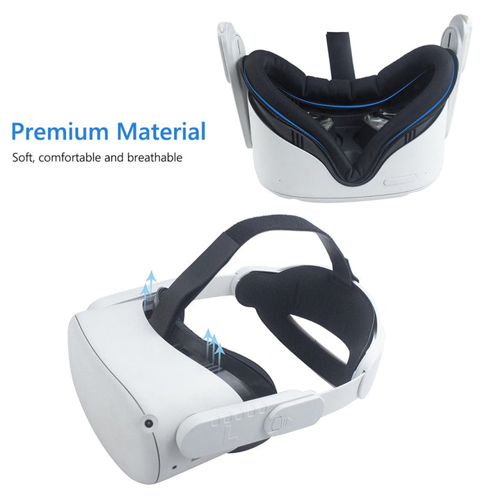 For Oculus Quest 2 Light Blocking VR Facial Interface Replacement Face Pad Anti-sweat Eye Mask Cover VR Glasses Accessories Metanexus XR