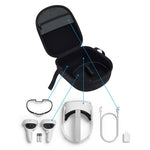 For Oculus Quest 2 Protective Case Portable Hard Travel Bag VR Headset Carrying Case for VR Accessories Metanexus XR