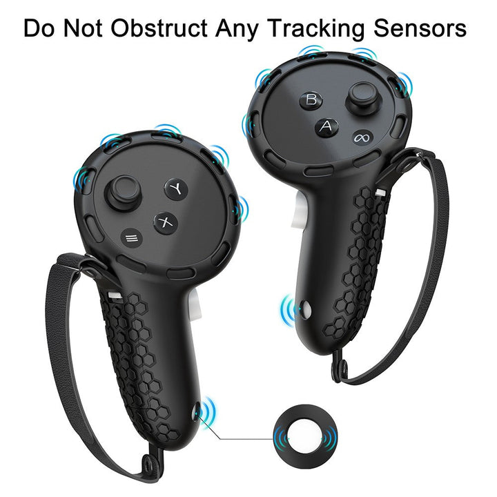 1 Pair For Meta Quest 3 / 3S Handle Controller Cover VR Hand Grip Case Easy to Replace Battery Metanexus XR