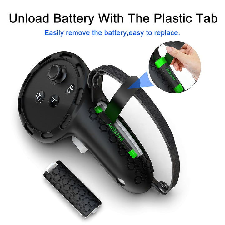 1 Pair For Meta Quest 3 / 3S Handle Controller Cover VR Hand Grip Case Easy to Replace Battery Metanexus XR