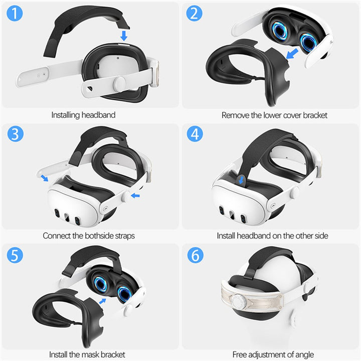 For Meta Quest 3 Replacement Headband with Adjustable Knob VR Headset Accessories Metanexus XR