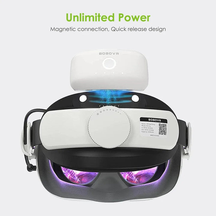 BOBOVR B2 For Meta Quest 2 VR Headset M2 Pro / M3 Pro Head Strap Battery Pack 5200mAh Replacement External Battery Metanexus XR