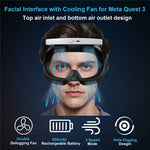 STARTRC GAMES Facial Interface Face Cover with Cooling Fan for Meta Quest 3 Accessories Set Metanexus XR