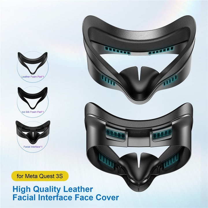 STARTRC GAMES For Meta Quest 3S VR Face Mask Leather  /  Lycra Foam Pad Breathable Face Cover Metanexus XR