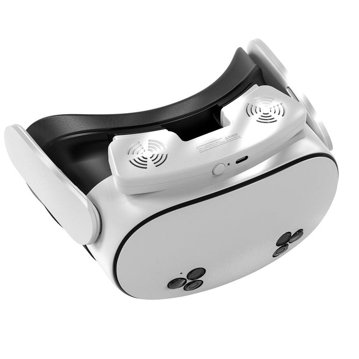 STARTRC GAMES For Meta Quest 3S VR Face Mask Magnetic Cooling Fan Leather  /  Lycra Foam Pad Breathable Face Cover Metanexus XR