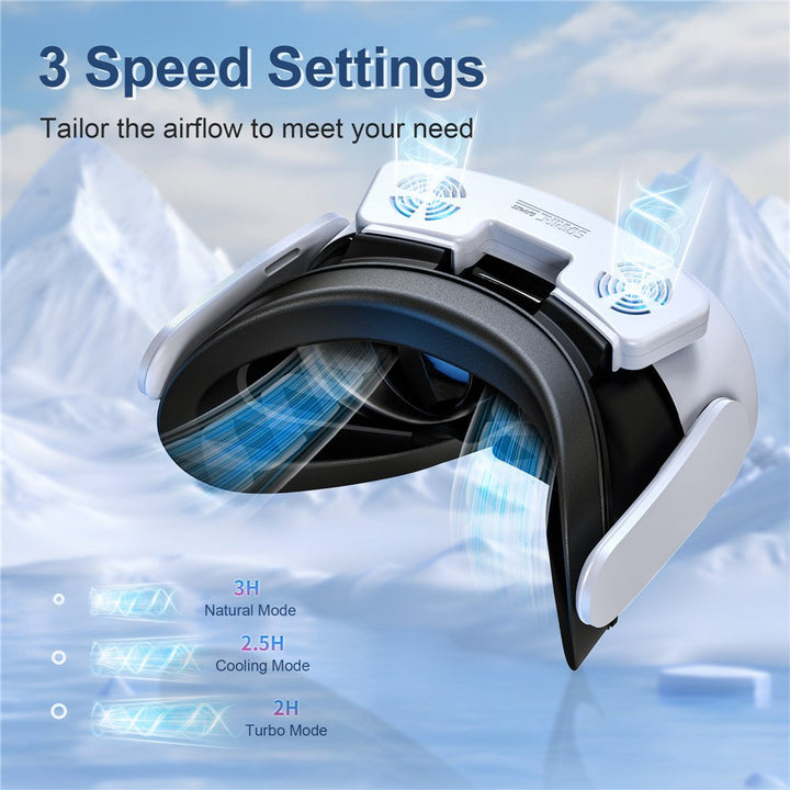 STARTRC GAMES For Meta Quest 3S VR Face Mask Magnetic Cooling Fan Leather  /  Lycra Foam Pad Breathable Face Cover Metanexus XR