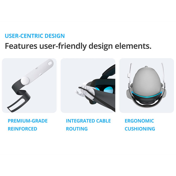 BOBOVR E3 For Meta Quest 3S / Quest 3 VR Headset Head Strap Ergonomic Replacement Headband Metanexus XR