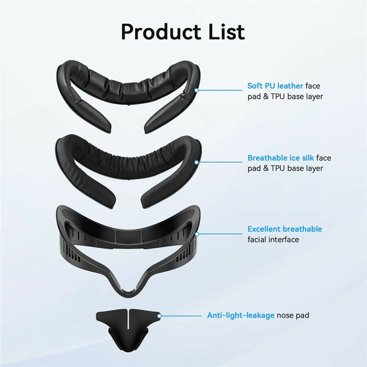 AMVR FC5 For Meta Quest 3S Face Mask VR Headset Cover Ventilated Anti-Fog Cooling Metanexus XR