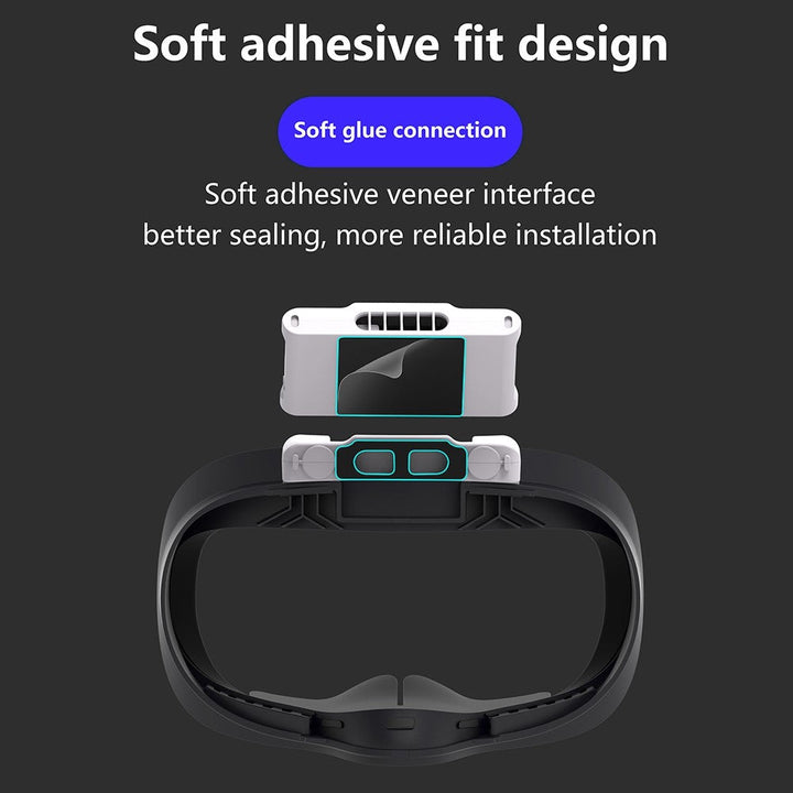 FIIT VR X2 for Oculus Quest 2 VR Cooling Fan Active Ventilation Air Circulation Fan Breathable Face Cover Pad Metanexus XR