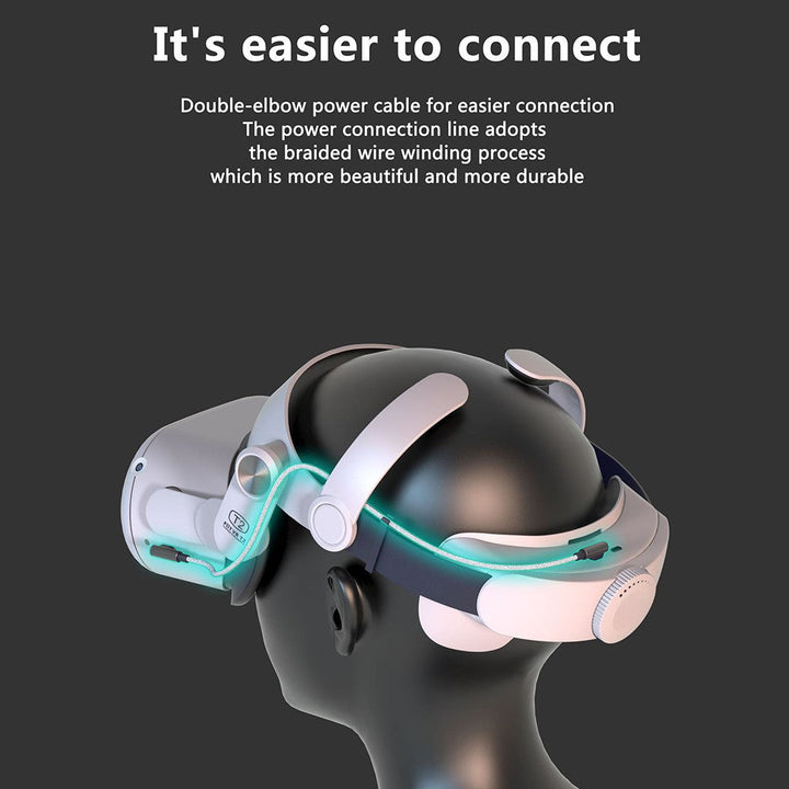 FIIT VR T2 Power For Oculus Quest 2 VR Head Strap Adjustable Headband 5000mAh Power Bank Metanexus XR
