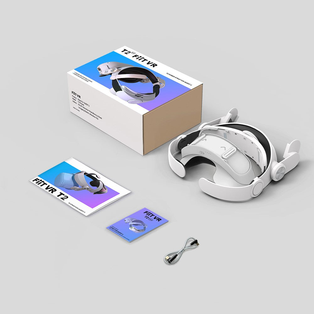 FIIT VR T2 Power For Oculus Quest 2 VR Head Strap Adjustable Headband 5000mAh Power Bank Metanexus XR
