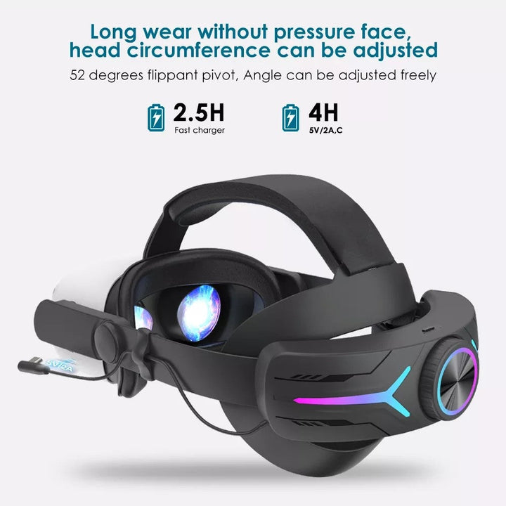 Oculus Quest 2 head strap with built-in 8000mAh battery Metanexus XR