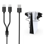 DOBE TP5-2519 2 In 1 Type C Charging Cable for PS VR2 Controller Gaming Charger Line Metanexus XR